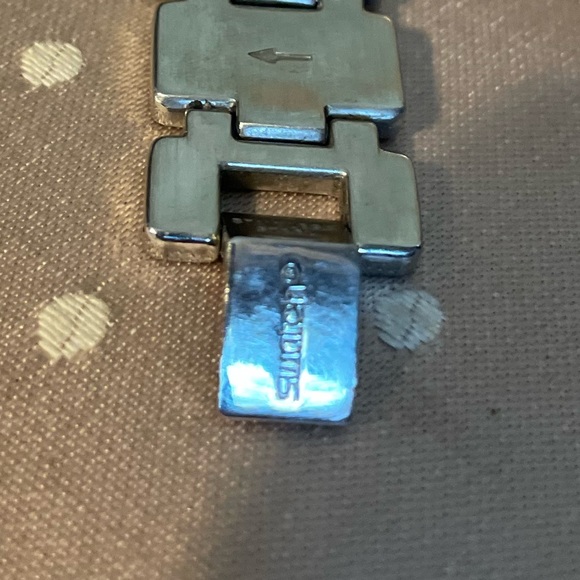 OOPS 👀Swatch Watch AG 2004 stainless steel enamel analog rectangular face - Picture 5 of 13